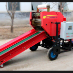 9YDM-0.55型全自动打捆包膜机触屏版 青贮饲料圆捆包膜牧草打捆机