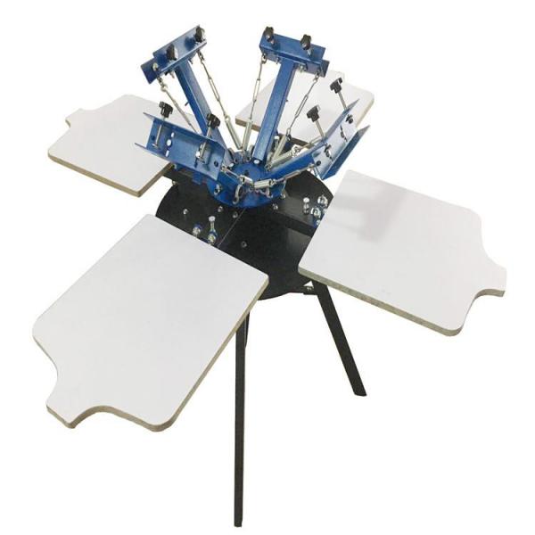 Máy in lụa 4 màu 4 ga với máy in đứng