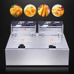 Máy chiên khoai tây chiên bằng điện có 2 rổ hẹn giờ