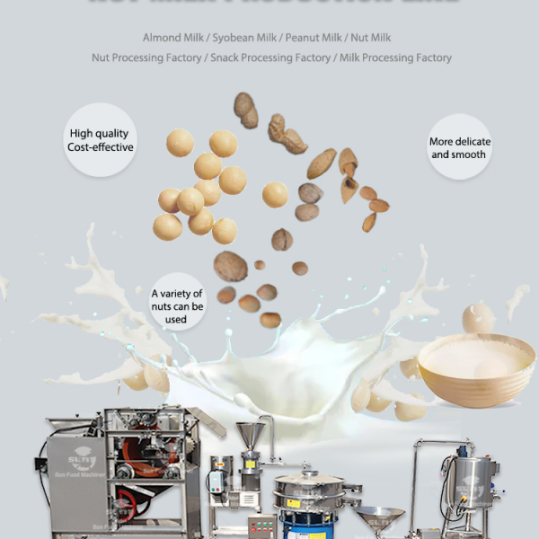 Cashew and almond milk grinding & extracting machine.