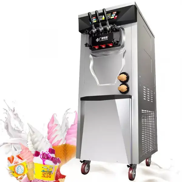 有客户需订购三台“冰淇淋机商用摆地摊台式三头雪糕机软冰激凌机商用甜筒机”极速联系