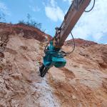 Máy đào rãnh xích đá gắn bánh cưa – bán chạy