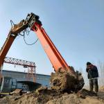 Đầu trộn cố định bùn quay – gắn máy xúc