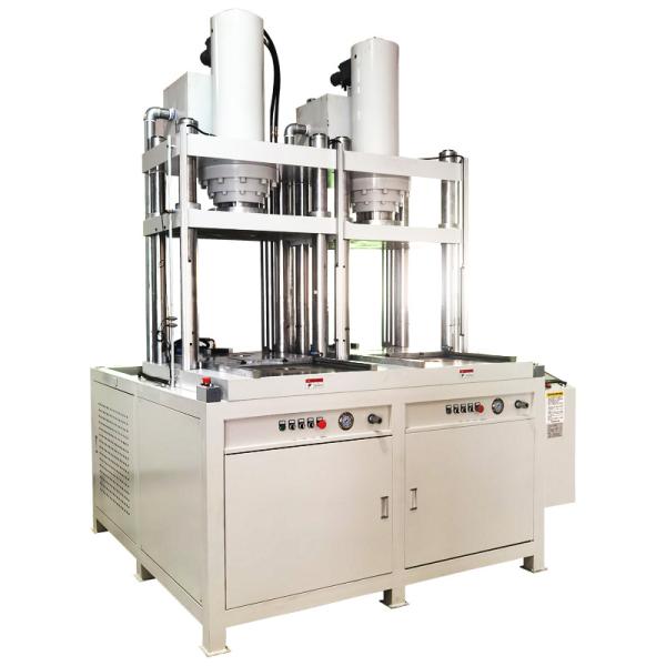 成型挤压液压机 滑台四柱双工位药片粉末成型液压机